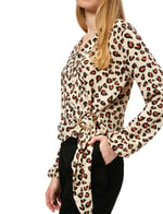 Leopar Desenli Bluz