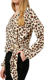Leopar Desenli Bluz