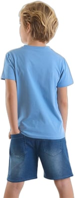 Let's Play Erkek Çocuk T-shirt Denim Şort Takım