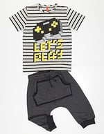 Lets Play Erkek Çocuk T-shirt Kapri Şort Takım