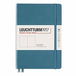 Leuchtturm1917 Not Defteri Orta Boy (A5), Sert Kapak, 251 Numaralandırılmış Sayfa, Düz, Taş Mavisi