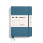 Leuchtturm1917 Not Defteri Orta Boy (A5), Sert Kapak, 251 Numaralandırılmış Sayfa, Düz, Taş Mavisi