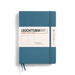 Leuchtturm1917 Not Defteri Orta Boy (A5), Sert Kapak, 251 Numaralandırılmış Sayfa, Düz, Taş Mavisi