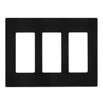 Leviton 80311-SE 3-Gang Decora Plus Duvar Plakası Vidasız Geçmeli Montaj, Siyah