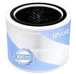 LEVOIT Core 200S Hava Temizleyici Yedek Filtre, 3'ü 1 Arada Filtre, Yüksek Verimli Aktif Karbon, Core 200S-RF, Beyaz