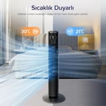 Levoit Kule Vantilatör İçin Yatak Odası, 7,5 m/s, 23 W, 25 dB Sessiz Sütun, Uzaktan Kumandalı, 12 Hız Kademesi, 4 Mod, Beyaz