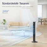 Levoit Kule Vantilatör İçin Yatak Odası, 7,5 m/s, 23 W, 25 dB Sessiz Sütun, Uzaktan Kumandalı, 12 Hız Kademesi, 4 Mod, Beyaz