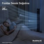 Levoit Kule Vantilatör İçin Yatak Odası, 7,5 m/s, 23 W, 25 dB Sessiz Sütun, Uzaktan Kumandalı, 12 Hız Kademesi, 4 Mod, Beyaz