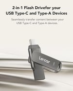 Lexar 128GB JumpDrive Dual Drive D400 USB 3.1 Type-C Flash Sürücü