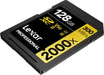 Lexar 128GB Professional 2000x SDHC UHS-II cards, up to 300MB/s read 260MB/s write C10 V90 U3