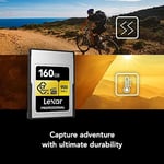 Lexar 160GB Profesyonel CFexpress Tip A Altın Serisi Hafıza Kartı, 900MB/s'ye Kadar Okuma, Sinema Kalitesi 8K Video, Dereceli VPG 400 (LCAGOLD160G-RNENG)