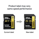 Lexar 256GB Profesyonel 2000x SDXC Hafıza Kartı, UHS-II, C10, U3, V90, Full-HD ve 8K Video, 300MB/s'ye Kadar Okuma, DSLR, Sinema Kalitesinde Video  - Seçenekler: 256GB, 128GB, 10'lu Paket, Tek Kişilik