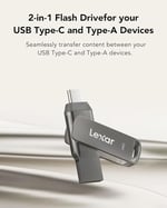 Lexar 64 GB JumpDrive Dual Drive D35c USB 3.0 Type-C, Flash Sürücü