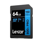Lexar 64GB 800x Pro 150Mb/s SDXC Hafıza Kartı