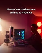 Lexar ARES Gen2 RGB DDR5 RAM 48GB Kit (2x24GB) 7600MHz, 288-Pin UDIMM Masaüstü Bellek, Intel XMP 3.0 için PC Oyun Belleği, SK hynix tarafından desteklenen DRAM, CL38-48-48-121/1.35V