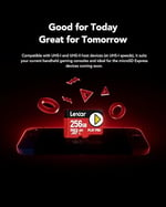 Lexar Play PRO MicroSDXC Express Kartı 256 GB, 900 MB/s'ye kadar okuma, 600 MB/s yazma, oyun optimizasyonlu, A2, 4K, el konsolları için yüksek hızlı hafıza kartı, anahtar, taşınabilir oyun cihazları