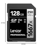Lexar Professional 1667X 128GB SDXC Uhs-II/U3 Kartı (LSD128CBNA1667)