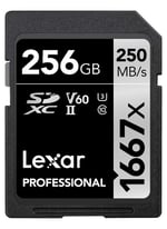 Lexar Professional 1667x SD Kart 256 GB, SDXC UHS-II Bellek Kartı, 250 MB/s'ye kadar Okuma, 120 MB/s'ye kadar Yazma, Sınıf 10, U - Seçenekler: 800x, 800x PRO, 1667x, 2000x, SILVER, SILVER PRO, 64GB...