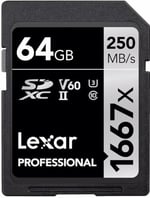 Lexar Professional 64 Gb 1667X Sdxc Hafıza Kartı (250Mb/S-80Mb/S)