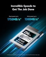 Lexar Professional SILVER Serisi 256 GB CFexpress Kart, Tip B CFe Kart, 1750 MB/s'ye kadar Okuma Hızı, PCIe Gen3x2 özellikli CF Kart, DSLR ile uyumlu, X - Seçenekler: CFexpress Tipi A SILVER Serisi...