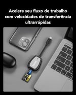 Lexar Profesyonel çift yuvalı okuyucu, USB-C bağlantılı, SD ve microSD kartlar için, UHS-I siyah