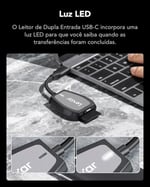 Lexar Profesyonel çift yuvalı okuyucu, USB-C bağlantılı, SD ve microSD kartlar için, UHS-I siyah
