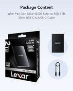 Lexar SL500 harici SSD 1 TB, USB3.2 Gen2x2 taşınabilir SSD, 2000 MB/s'ye kadar PSSD okuma, 1800 MB/s yazma, harici katı hal sürücüsü, iPhone15 Serisi/ - Seçenekler: ES3, SL500, ARMOR700, 1TB, 2TB, 4TB