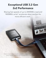 Lexar SL500M Manyetik Setli 1 TB Harici Taşınabilir SSD, Taşınabilir SSD USB3.2 Gen2, 2000 MB/s'ye Kadar Okumada Kompakt Harici Katı Hal Sürücüsü iPhone 16 Serisi/Mac/PS5/Laptop/PC ile