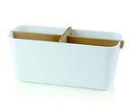 Lexon Zen Large Cup, beyaz/Bambu, LH40 W bölmesi (4 bölüm)