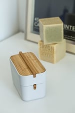 Lexon Zen Large Cup, beyaz/Bambu, LH40 W bölmesi (4 bölüm)