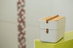 Lexon Zen Large Cup, beyaz/Bambu, LH40 W bölmesi (4 bölüm)