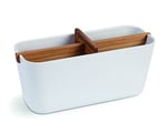 Lexon Zen Large Cup, beyaz/Bambu, LH40 W bölmesi (4 bölüm)