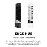 Lian Li Evrensel USB ve PWM Fan Hub, 4 USB Başlıklı Fan Kontrol Cihazı - 6 Fan Bağlantı Noktası - Manyetik Montaj - 5V/4PIN - PSU/Anakart Evrensel Kılıf Uyumluluğu - Beyaz (EG-HUB01B)