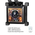 Lian Li Hydroshift 360 AIO- Önceden kurulmuş 3 x 28 MM fan - Yana monte soğutucu yolu - 2,8 inç LCD Ekran - 480 × 480 Çözünürlük - Yakalanan ekran görüntüleri veya kaydedilmiş videolar -Siyah