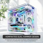 Lian Li O11 Vision Compact ATX Mid-Tower Oyun PC Kasası - Alüminyum ve Temperli Cam (Beyaz)