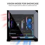 Lian Li O11 Vision Kompakt Siyah Çelik Temperli Cam ATX Orta Kule Bilgisayar Kasası-Geri Bağlantı Desteği-O11VPX - Seçenekler: O11 Vision Compact Siyah, O11 Vision Compact Beyaz