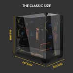 Lian Li O11 Vision Kompakt Siyah Çelik Temperli Cam ATX Orta Kule Bilgisayar Kasası-Geri Bağlantı Desteği-O11VPX - Seçenekler: O11 Vision Compact Siyah, O11 Vision Compact Beyaz