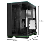 Lian Li O11D EVO RGB Oyun Bilgisayarı Kasası ATX Siyah - RGB Aydınlatmalı Midi Tower PC Kasası, 455 mm'ye Kadar Ekran Kartları, 420 mm'ye kadar Radyatör, Siyah PC Case Çelik, Alüminyum,