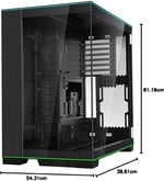 Lian Li O11D EVO RGB Oyun Bilgisayarı Kasası ATX Siyah - RGB Aydınlatmalı Midi Tower PC Kasası, 455 mm'ye Kadar Ekran Kartları, 420 mm'ye kadar Radyatör, Siyah PC Case Çelik, Alüminyum,