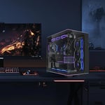 Lian Li O11D EVO RGB Oyun Bilgisayarı Kasası ATX Siyah - RGB Aydınlatmalı Midi Tower PC Kasası, 455 mm'ye Kadar Ekran Kartları, 420 mm'ye kadar Radyatör, Siyah PC Case Çelik, Alüminyum,