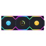 Lian Li UNI FAN REVERSE SL WIRELESS LCD 3x120mm RGB Kablosuz Kasa Fanı Siyah