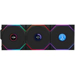 Lian Li UNI FAN REVERSE TL WIRELESS LCD 3x120mm Siyah Kasa Fanı (G99.12RTLLCD1W3B.00)