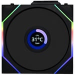 Lian Li UNI FAN TL WIRELESS LCD 1x120mm Siyah Kasa Fanı (G99.12TLLCD1W1B.00)