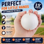 Liberty Imports 24'lü Paket Küçük Çocuk Yedek T Top Plastik Beyzbol Topları Dayanıklı File Çanta - Softbol ve Beyzbol Eğitimi için 2 Düzine Pratik Oyuncak Topları (2,5 inç)