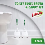 Libman Tasarım Kase Fırçası ve Rafı - Benzersiz Tasarlanmış, Kaliteli Tuvalet Temizleme Seti 2'li Paket
