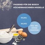 LICHTBLAU Hamur deflektörü 619166 00619166 Bosch MUM4 MUM5 MUM Seri 2 beyaz | Bosch mutfak robotları için uygun yoğurma kancası kazıyıcı - Seçenekler: Teigabweiser 619166, Rührbesen 650543