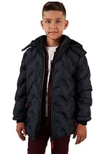 Life For Moda Erkek Çocuk İçi Peluş Astarlı Çıkarılabilir Kapüşonlu Su Geçirmez Mont 5053