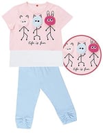Life Is Fun Kız Çocuk T-shirt Tayt Takım