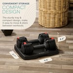 Lifepro Ayarlanabilir Dambıl - 6,8 kg 11,3 kg 19,5 kg 55 lb 90 lb 6in1 Dambıl Ayarlanabilir Ağırlık, Kompakt Hızlı Ayarlanabilir Halter Seti/Tek Vücut Egzersizleri ve Fitness Ev Spor Salonu için