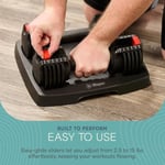 Lifepro Ayarlanabilir Dambıl - 6,8 kg 11,3 kg 19,5 kg 55 lb 90 lb 6in1 Dambıl Ayarlanabilir Ağırlık, Kompakt Hızlı Ayarlanabilir Halter Seti/Tek Vücut Egzersizleri ve Fitness Ev Spor Salonu için